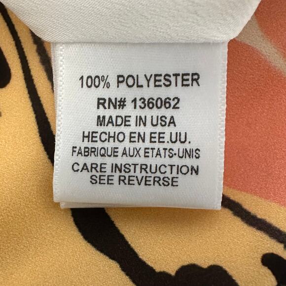 Lavender Brown Adele Tie Front Top Shrug Nude Orange Print #AYL7810N39 Small NEW - Picture 8 of 9